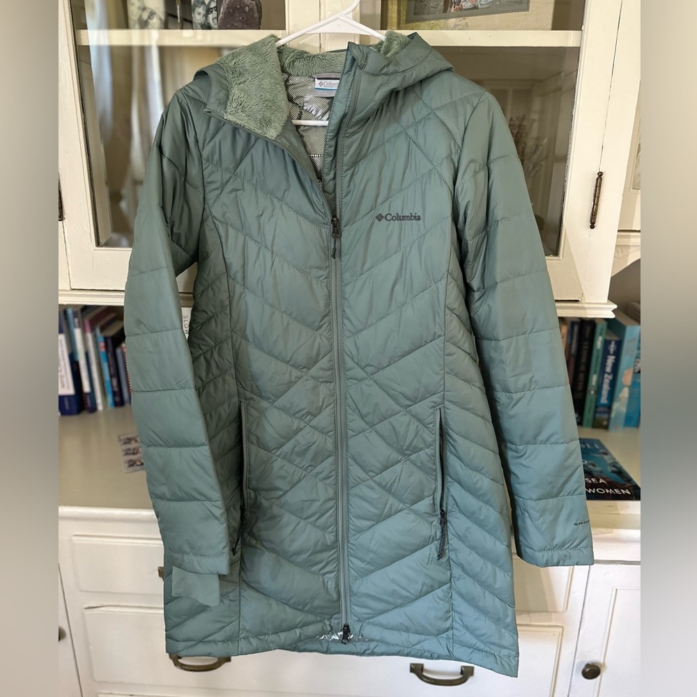 Mint green Columbia Omni heat womens winter coat size Small